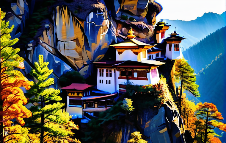 부탄 방문 전 준비물 - Here are three detailed image prompts for Stable Diffusion, based on your description of traveling t...