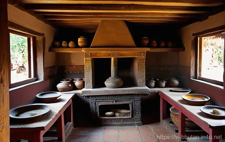 부탄 민속 박물관 - **A Serene 19th-Century Bhutanese Rural Landscape:**
    "A picturesque, wide shot of a traditional ...