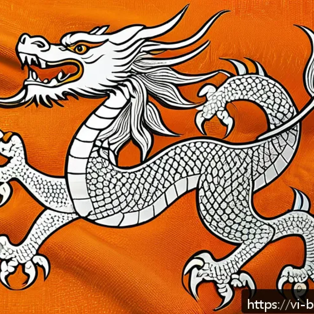부탄의 독특한 국기와 상징 - A highly detailed illustration of the Bhutan national flag prominently featuring the vivid diagonal ...