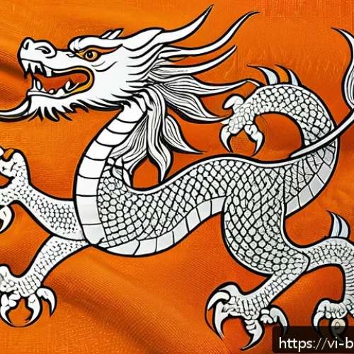 Home 31 부탄의 독특한 국기와 상징 - A highly detailed illustration of the Bhutan national flag prominently featuring the vivid diagonal ...