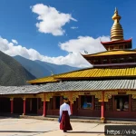 Home 23 부탄의 현지 여행 가이드 고용 방법 - A Bhutanese local tour guide dressed in traditional Bhutanese attire, wearing a kira (for women) or ...
